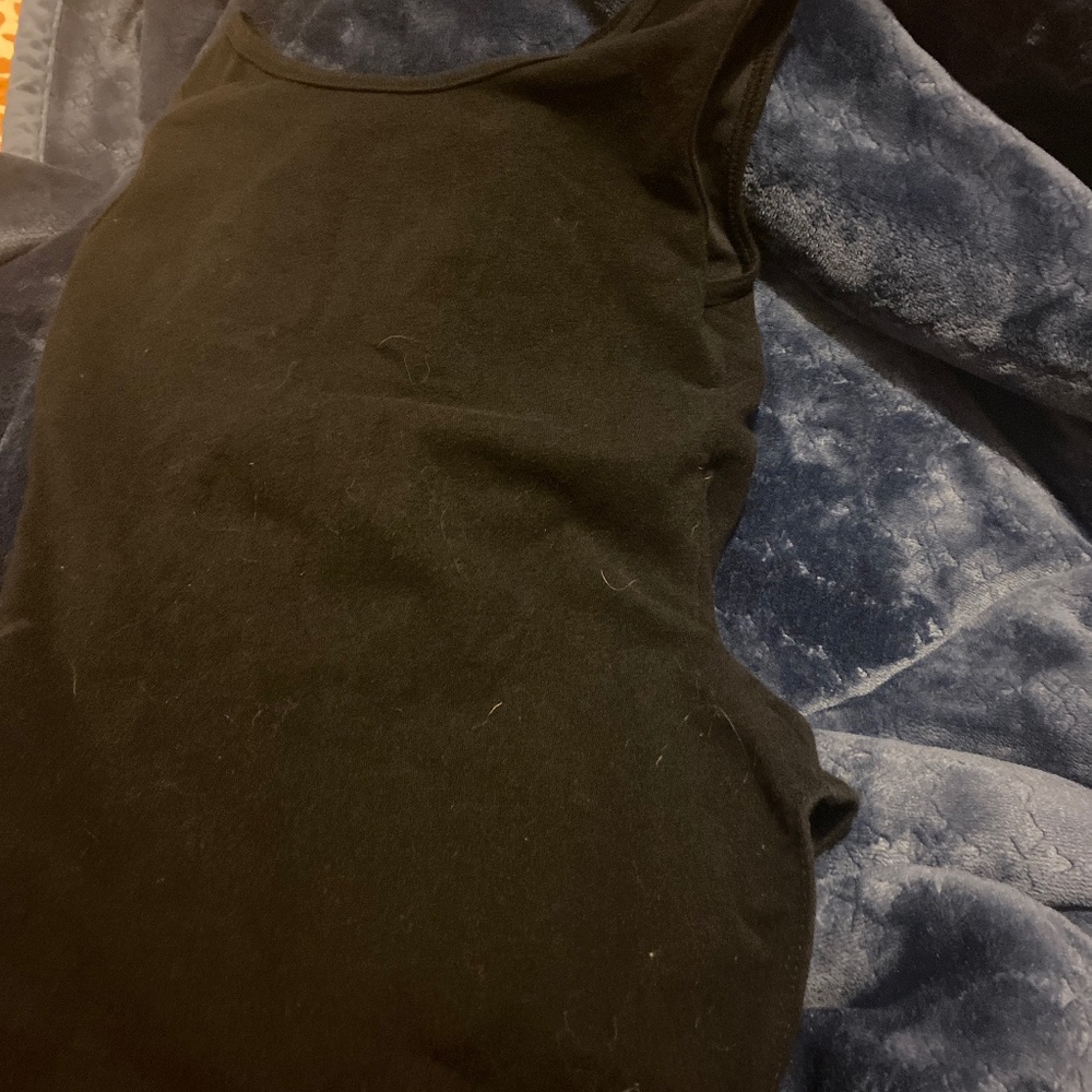 Plain black leotard